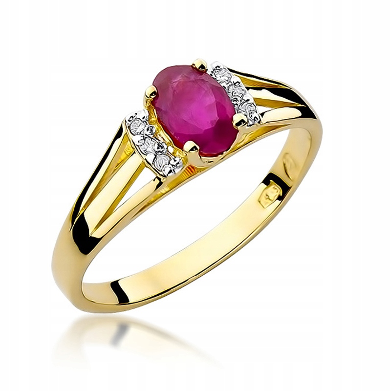 Zlatý prsteň W-5 Ruby Brilliants 585