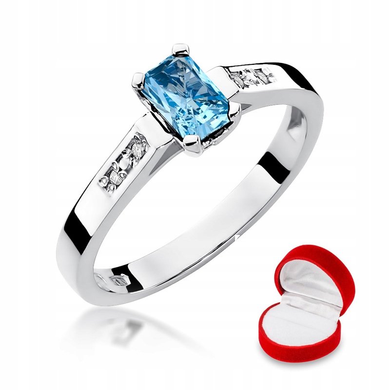 Zlatý prsteň W-78 Topaz Diamonds 585