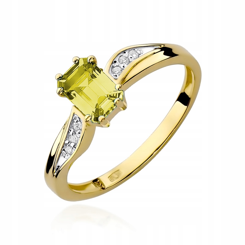 Zlatý prsteň W-94 Citrine Brilliants 585