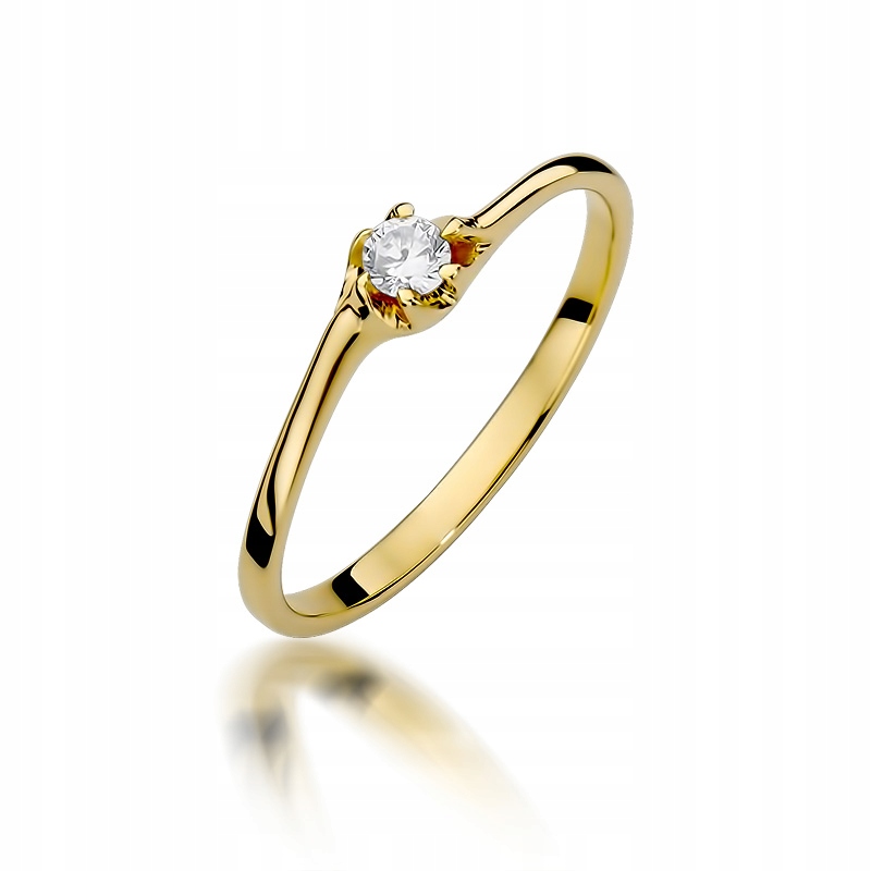 Zlatý zásnubný prsteň s diamantom 0,09 ct !!
