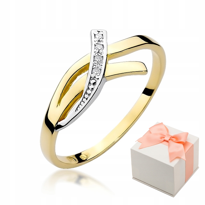 Zlatý zásnubný prsteň 0,02ct W-179