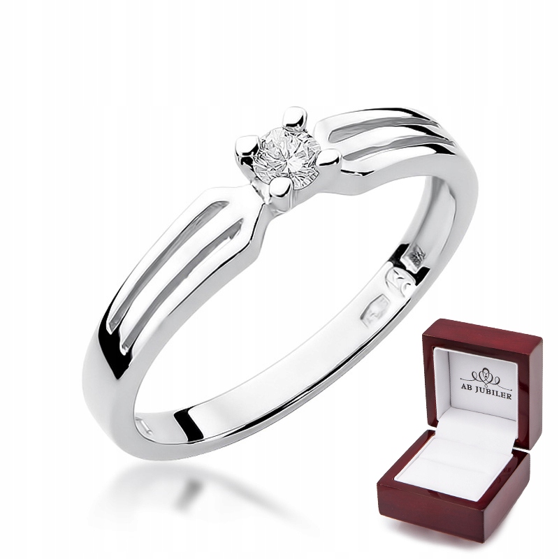Zlatý zásnubný prsteň 0,08ct W-226