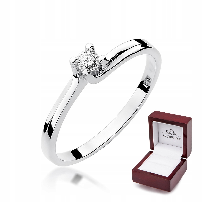 Zlatý zásnubný prsteň 0,08ct W-93