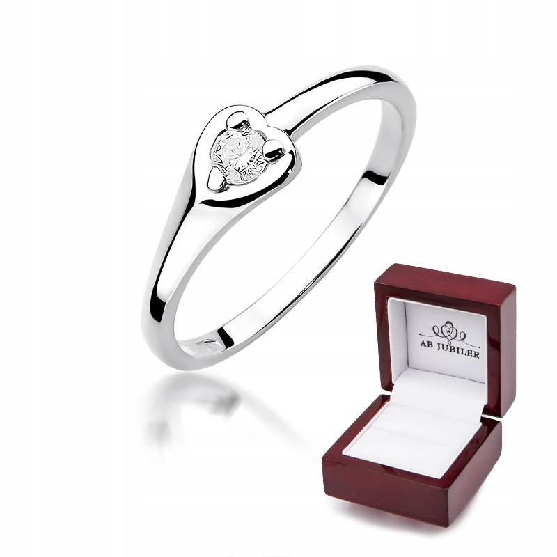 Zlatý zásnubný prsteň s diamantom 0,10ct W-430