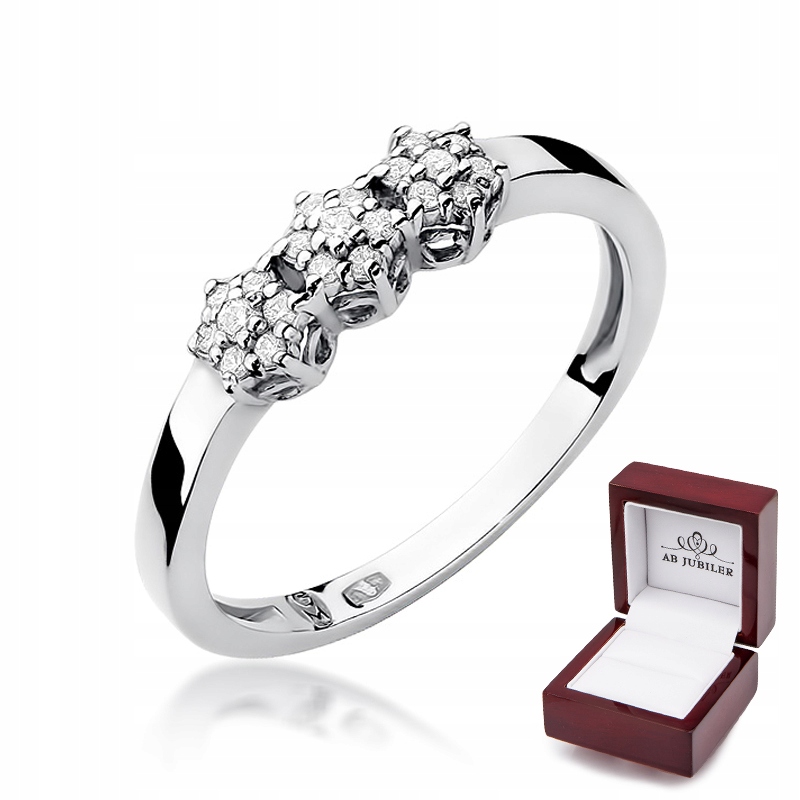 Zlatý zásnubný prsteň 0,12 ct W-104