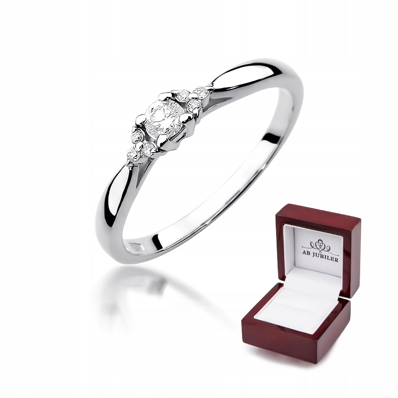 Zlatý zásnubný prsteň 0,13 ct W-428