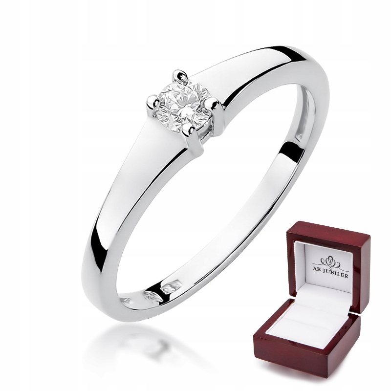 Zlatý zásnubný prsteň 0,15ct W-257