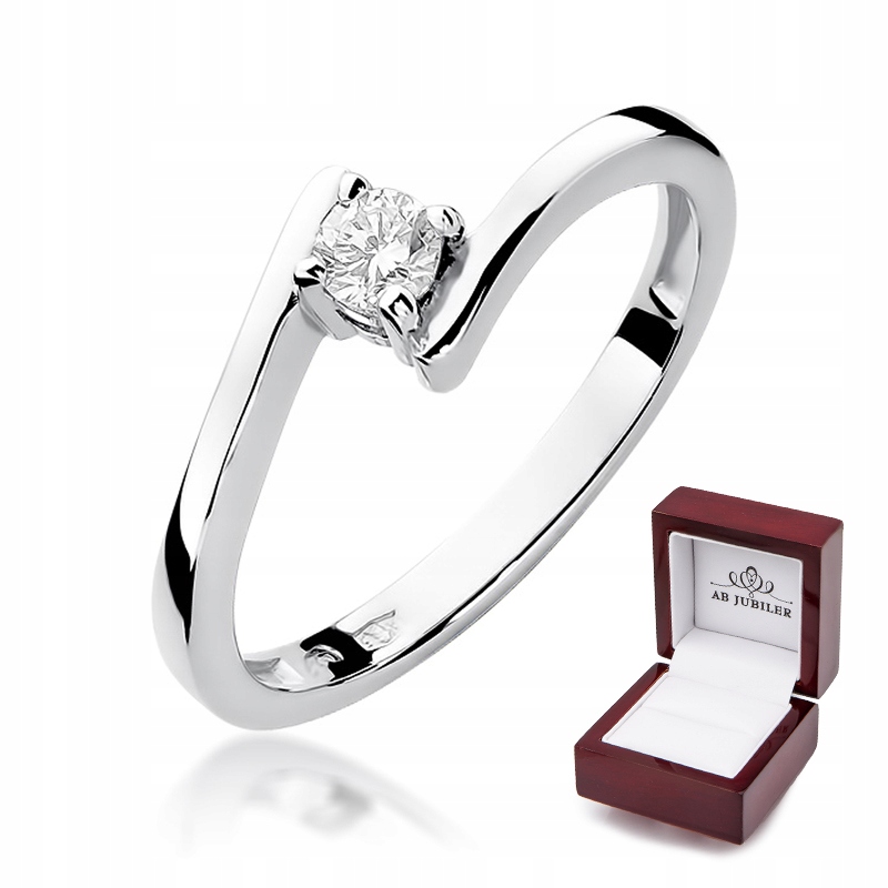 Zlatý zásnubný prsteň 0,15 ct W-260