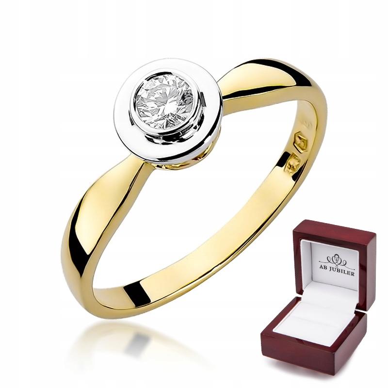 Zlatý zásnubný prsteň 0,15 ct W-294