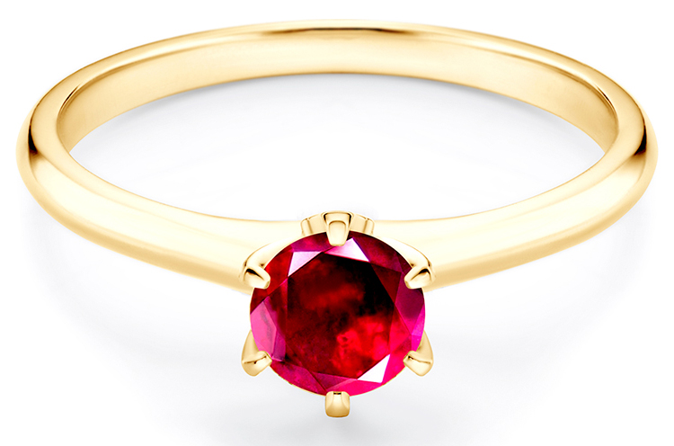 Zlatý zásnubný prsteň SAVICKI Ruby 585