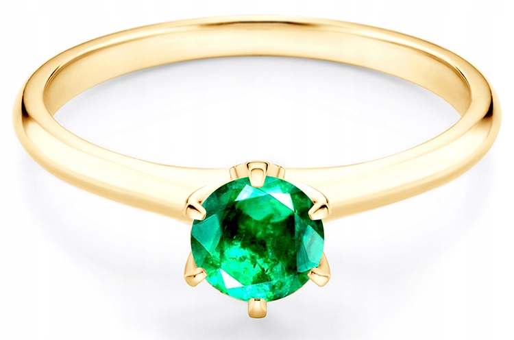 Zlatý zásnubný prsteň SAVICKI Emerald 585