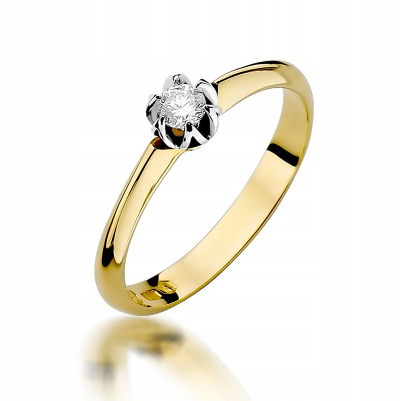 Zlatý zásnubný prsteň W-134 Diamond 585