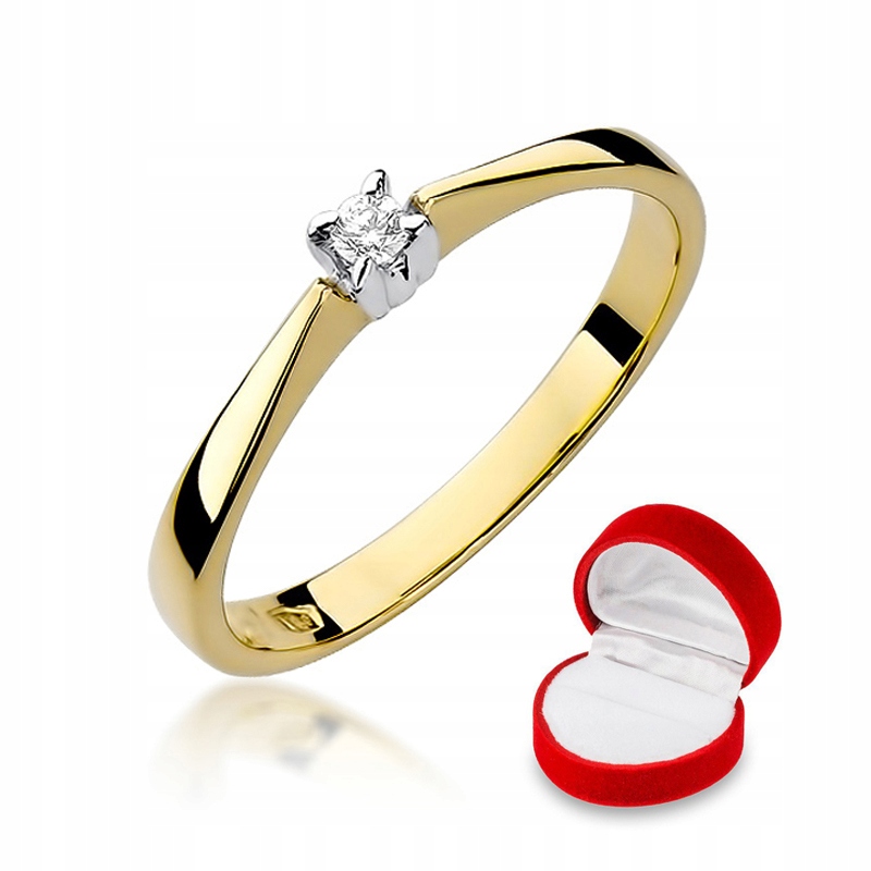 Zlatý zásnubný prsteň W-175 Diamond 585
