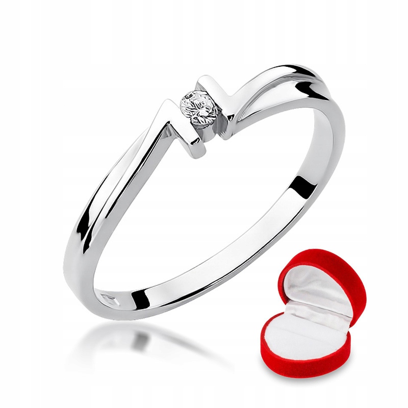Zlatý zásnubný prsteň W-204 Diamond 585