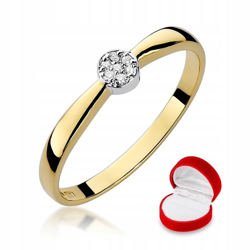 Zlatý zásnubný prsteň W-322 Diamonds 585