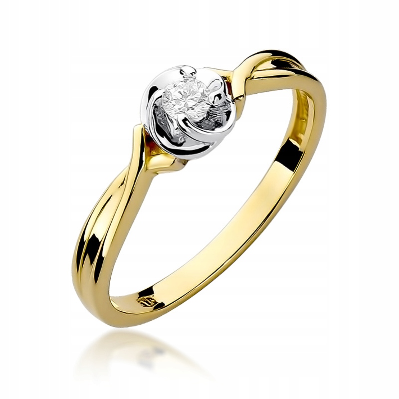 Zlatý zásnubný prsteň W-329 Diamond 585