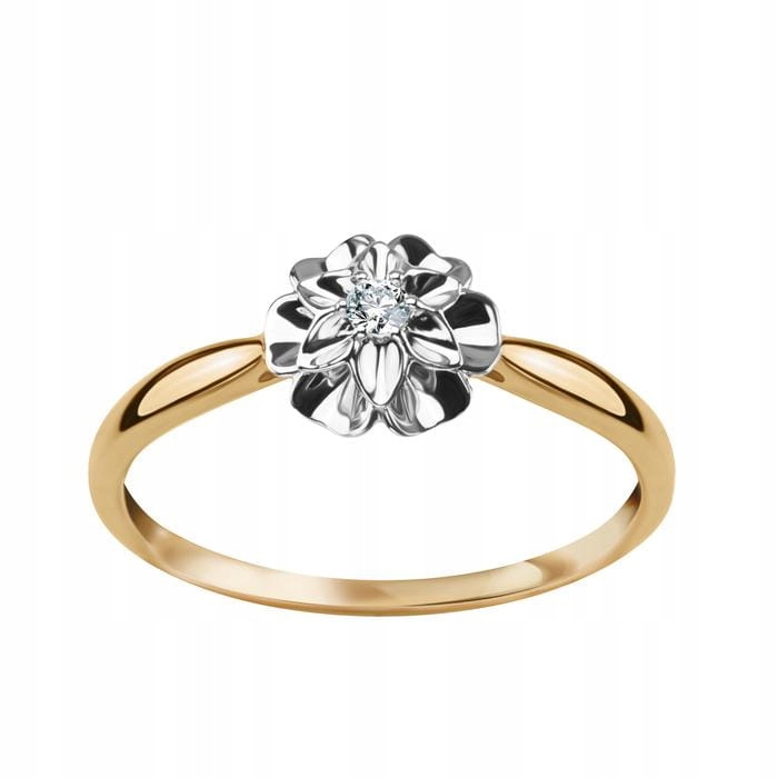 Zlatý prsteň s Verona Diamond/Áno 16584