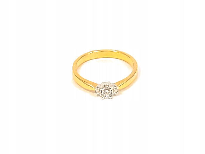 Zlatý SUBTLE prsteň pr585 pre ENGAGEMENT r11
