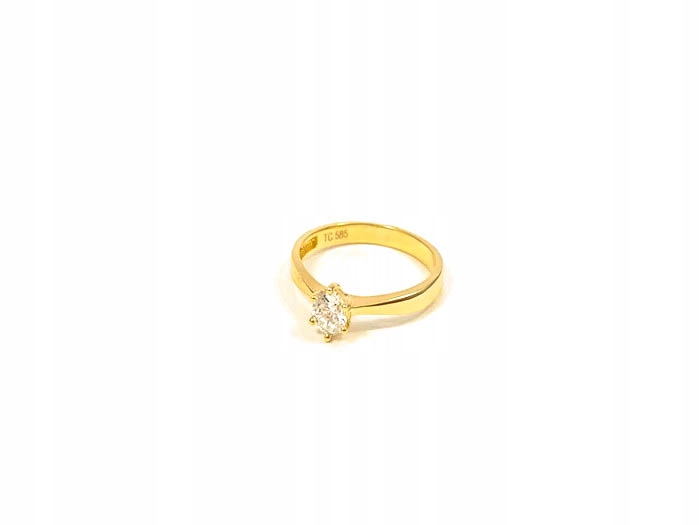 Zlatý PRSTENOVÝ prsteň 585 SINGLE STONE r17