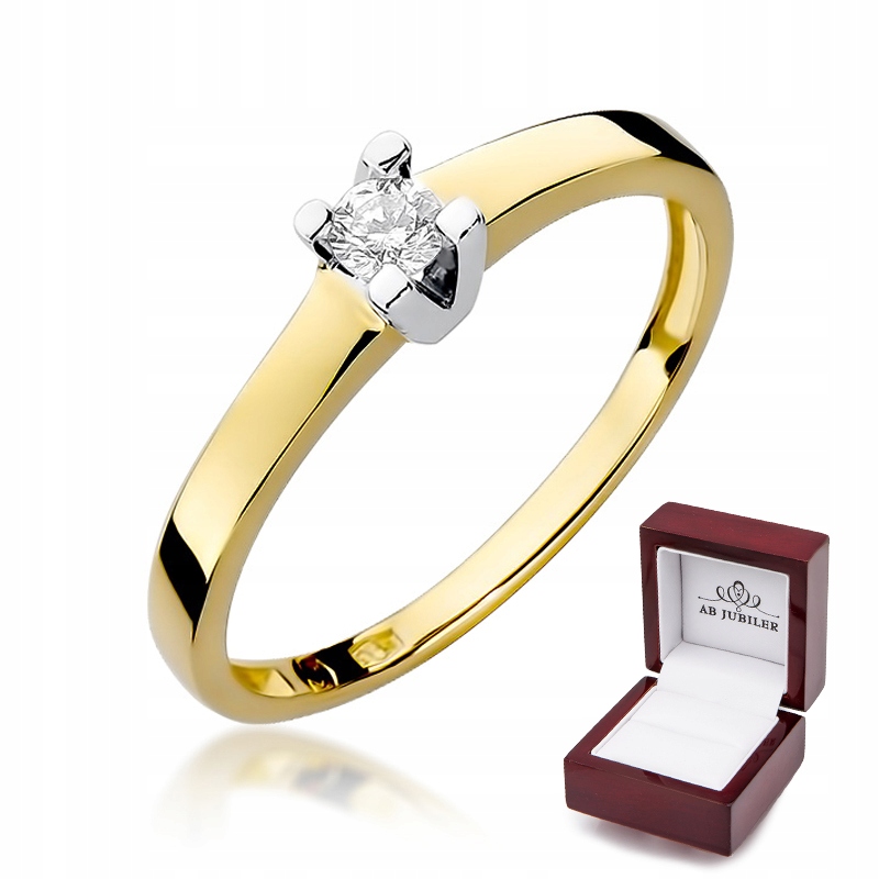 Zlaté stretnutie 585 Diamond Diamond Ring 0,12Ct