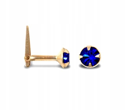 Zlatý nosový prsteň so zirkónom, 4 mm, zlatý pr. 375