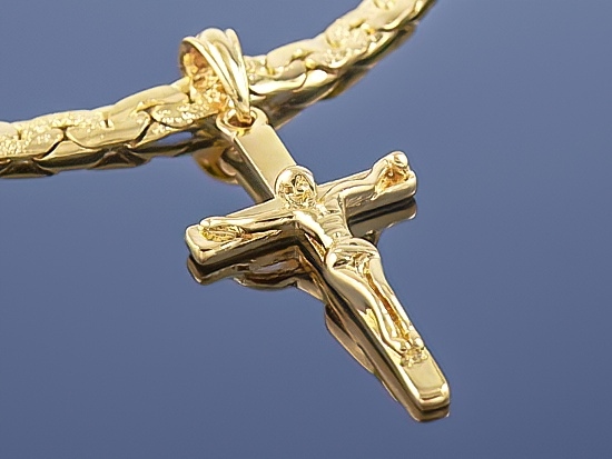 Golden Cross + Solid Chain! Kvalita!