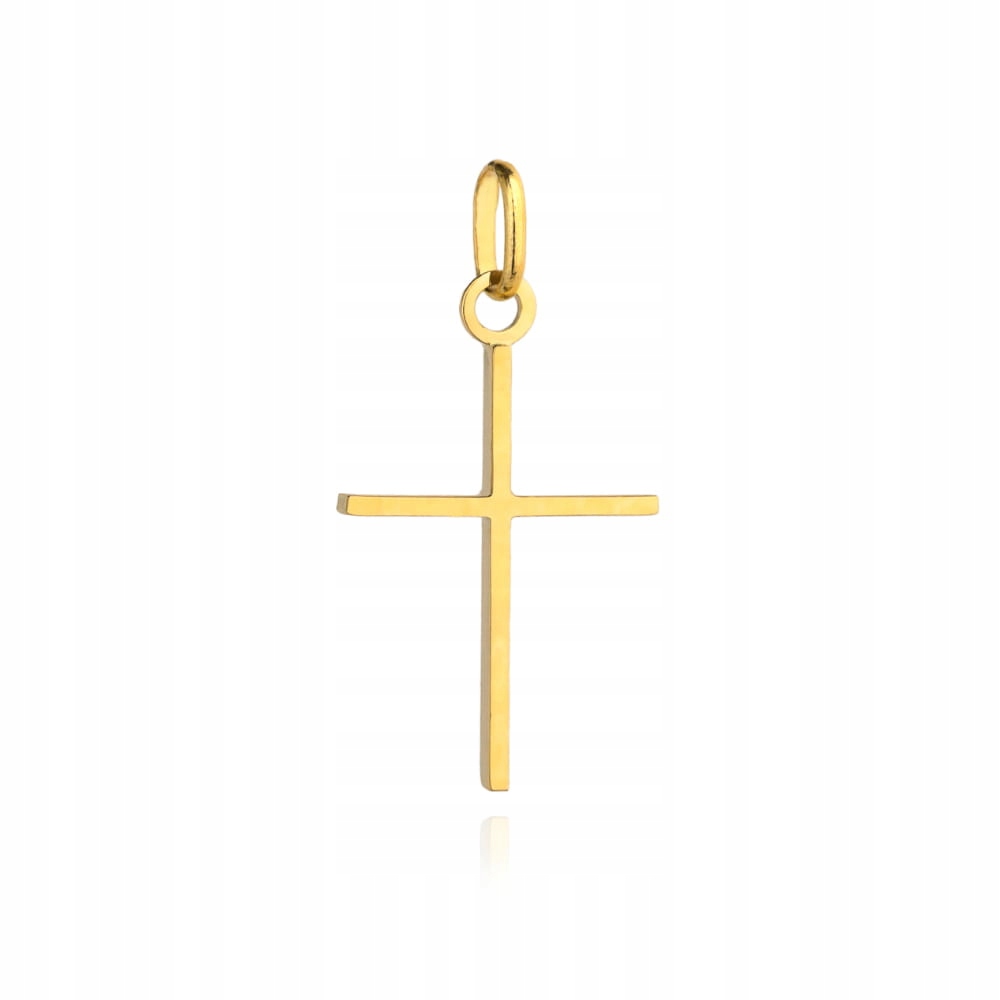 Zlatý kríž jemne diamant malý pr. 585