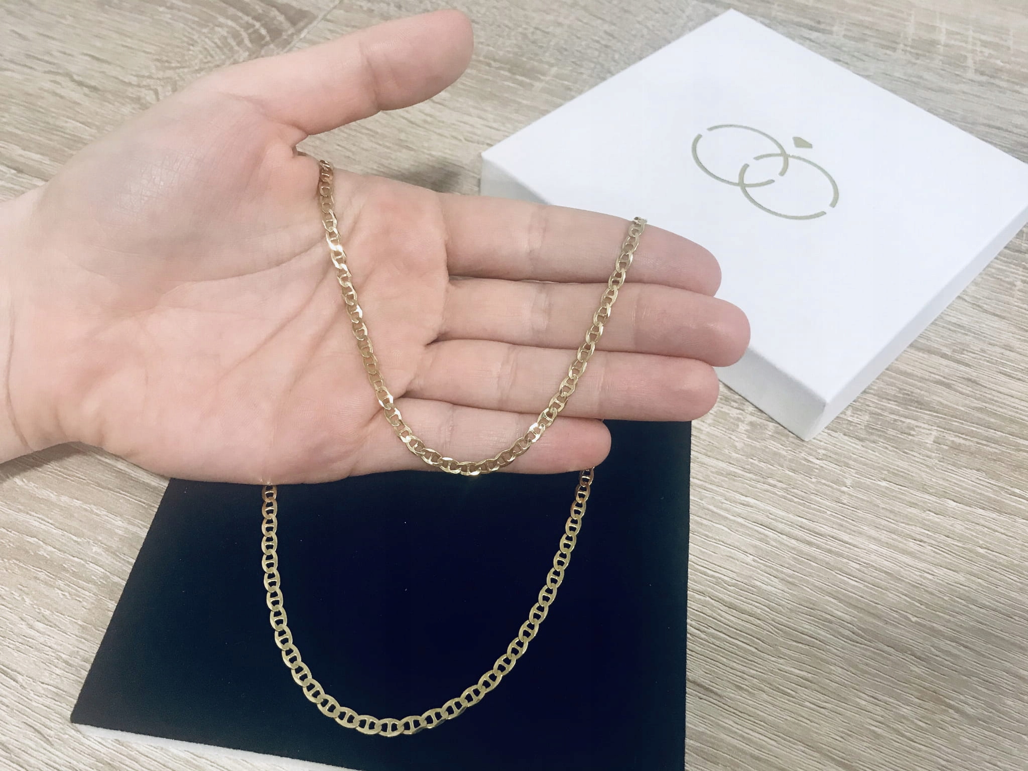 Zlatý reťazec 585, plný, Gucci, 3,5 mm, 50 cm