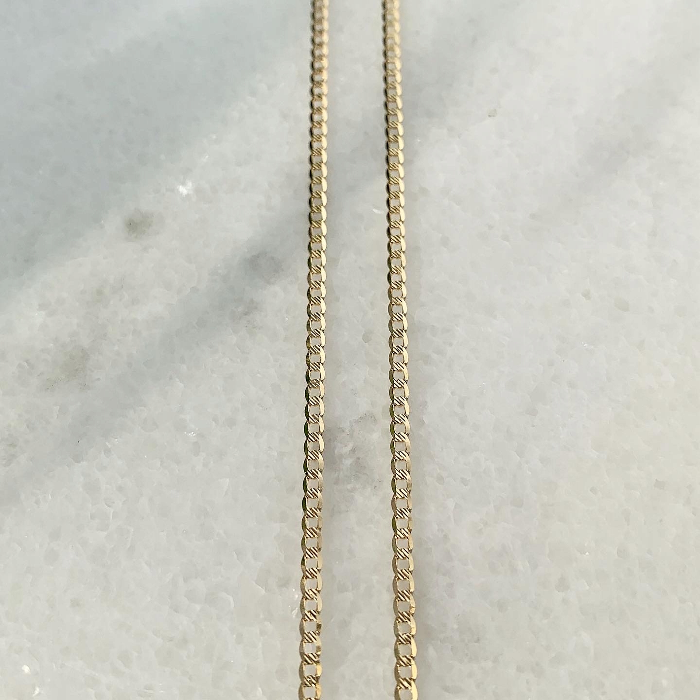 Zlatý reťazec dláždený 2 mm/45 cm pokus 585