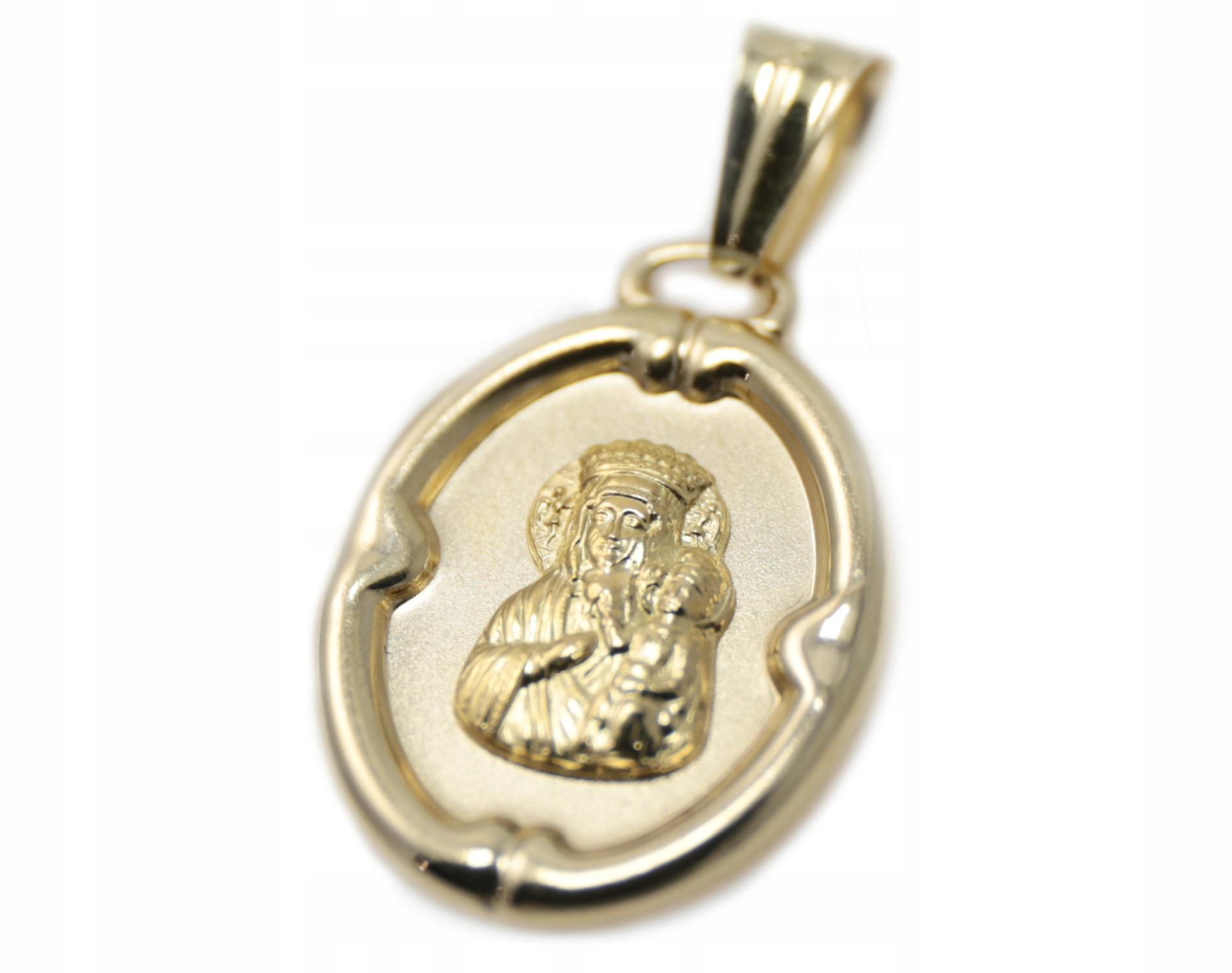 Zlatá medaila Oval Oval Pendant Matka Božieho s. 585
