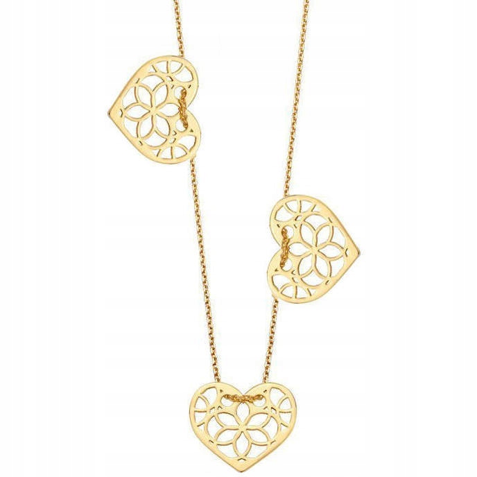 Zlatý náhrdelník 333 Celebrity Openwork Heart