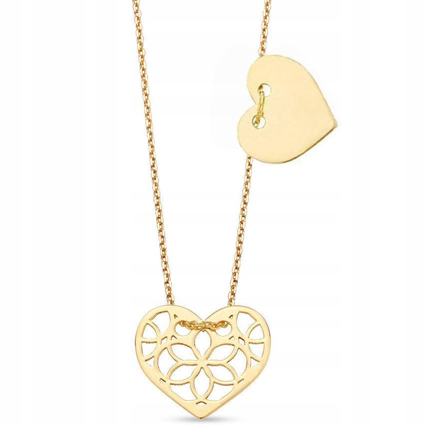 Zlatý náhrdelník 333 Celebrity Lace Heart