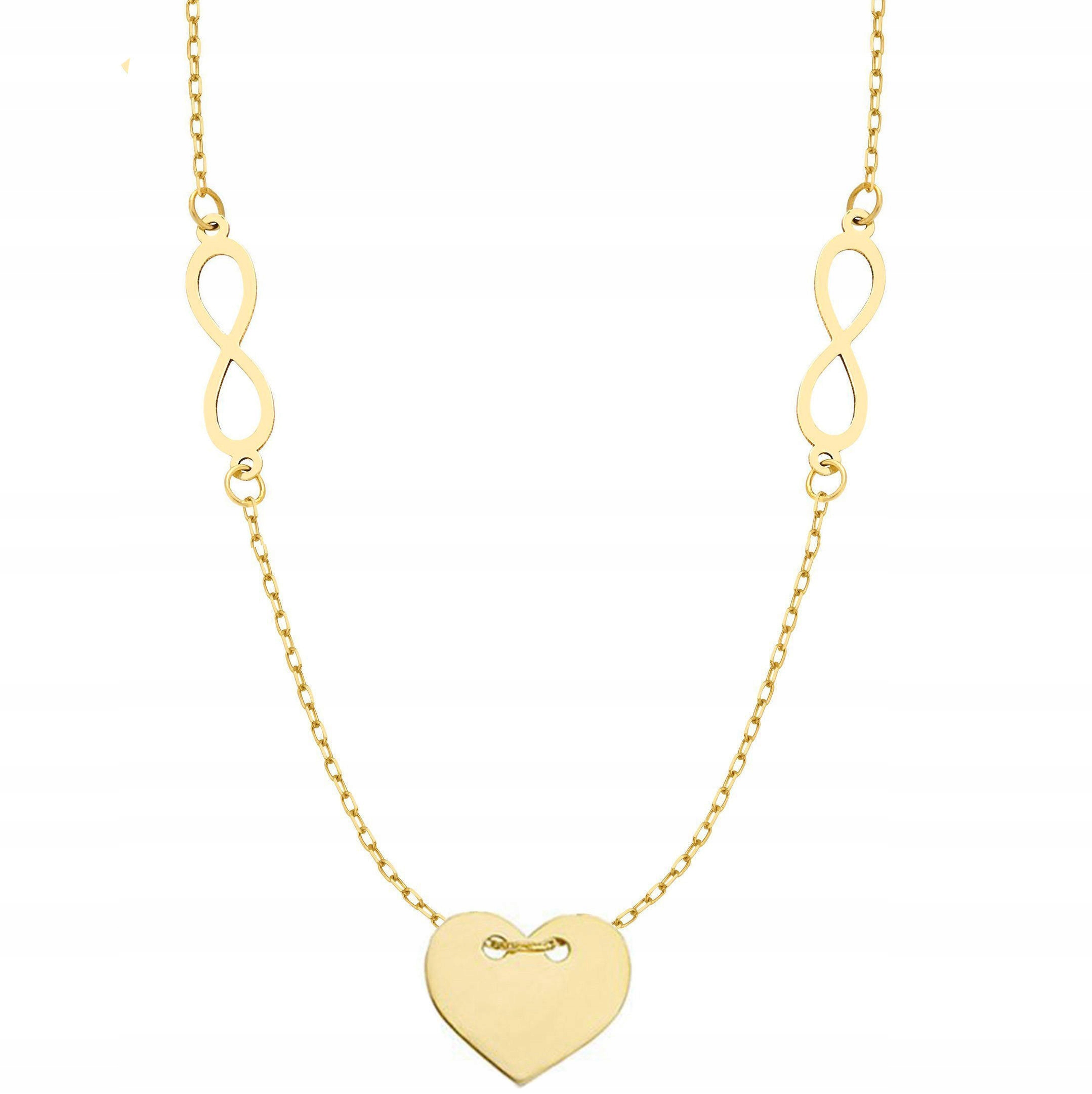Zlatý náhrdelník 333 Celebrity Heart Infinity