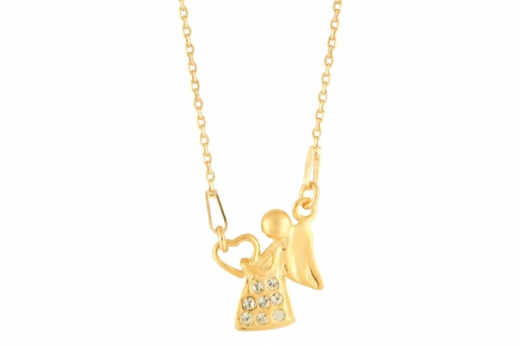 Zlatý náhrdelník SWAROVSKI ANGEL COMMUNION + Gravírovanie