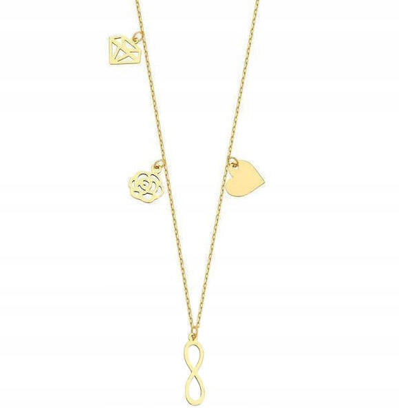 Náhrdelník zlatej hviezdy 333 Celebrity Heart Rose