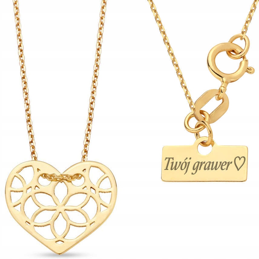 Náhrdelník zlatej hviezdy 585 Celebrity Heart Gravírovanie