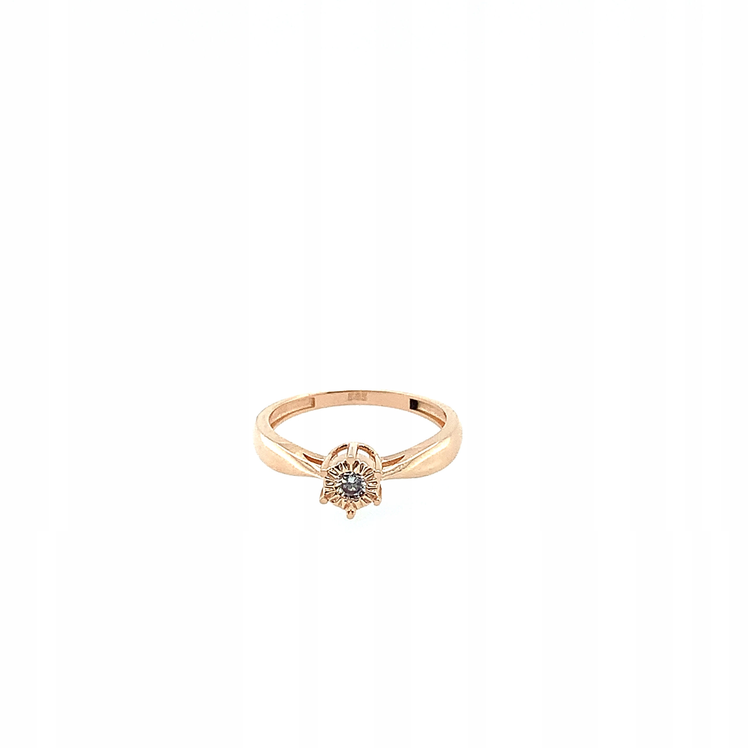 Zlatý prsteň 17 Korona Pink Gold Zirconia585