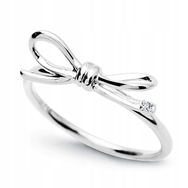 Zlatý prsteň 585 BOW BOW 1 DIAMOND