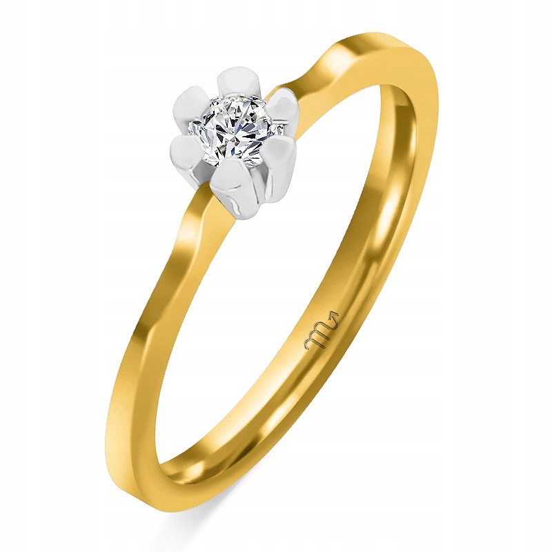Laboratórny diamant 0,11 CT Ring 585