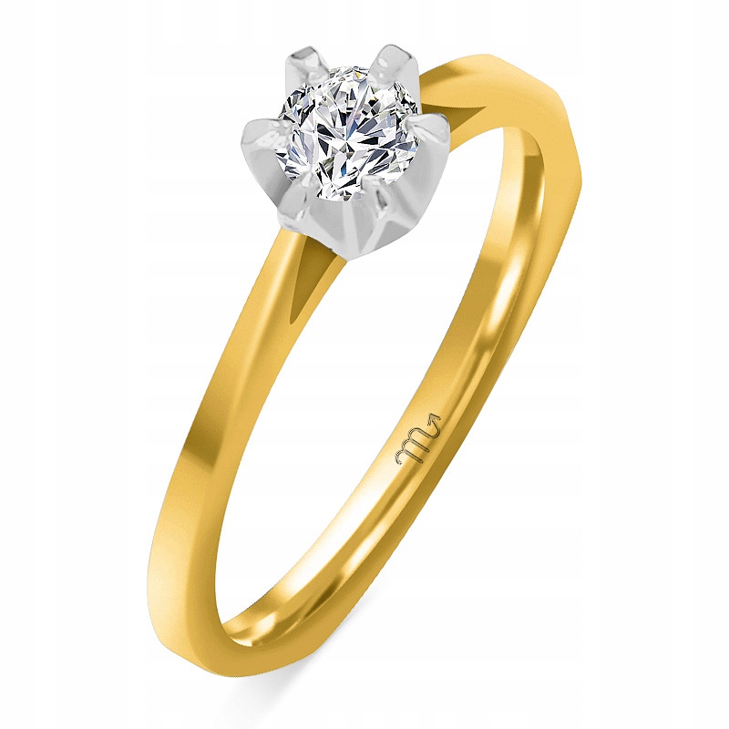 Laboratórny diamant 0,20 Ct Gold Ring Pr.585