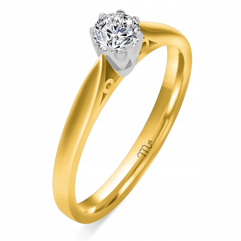 Diamant s laboratórnym diamantom 0,20ct Diamond Gold Ring