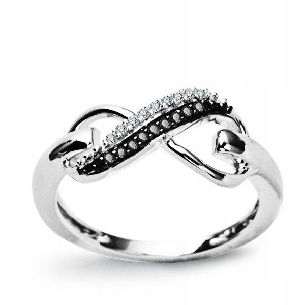 GOLD RING HEART INFINITY diamantové zapojenie