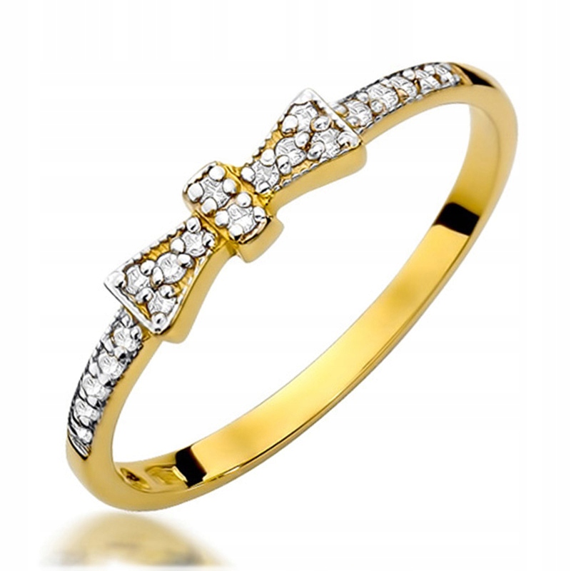 Zlatý prsteň s diamantmi 0,10ct h/s