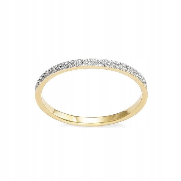 Zlatý snubný prsteň s 0,11 ct diamantmi