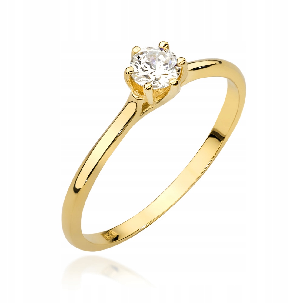 Zlatý prsteň s DIAMANTMI 0,21 ct 0,585 Gravírovanie