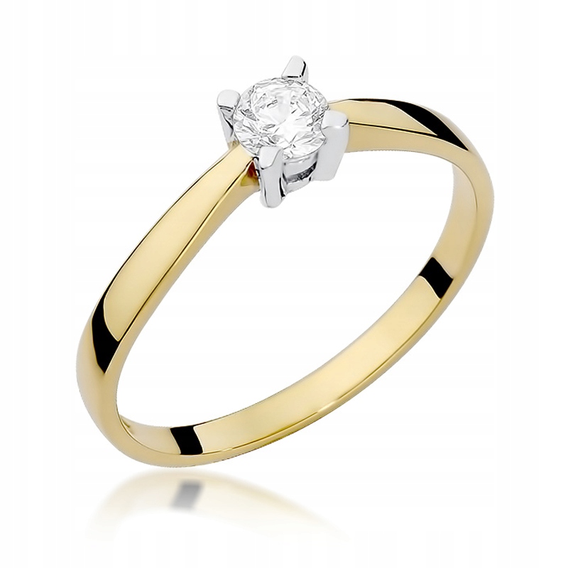 Zlatý prsteň s 0,20 CT DIAMANTOM + Gravírovanie