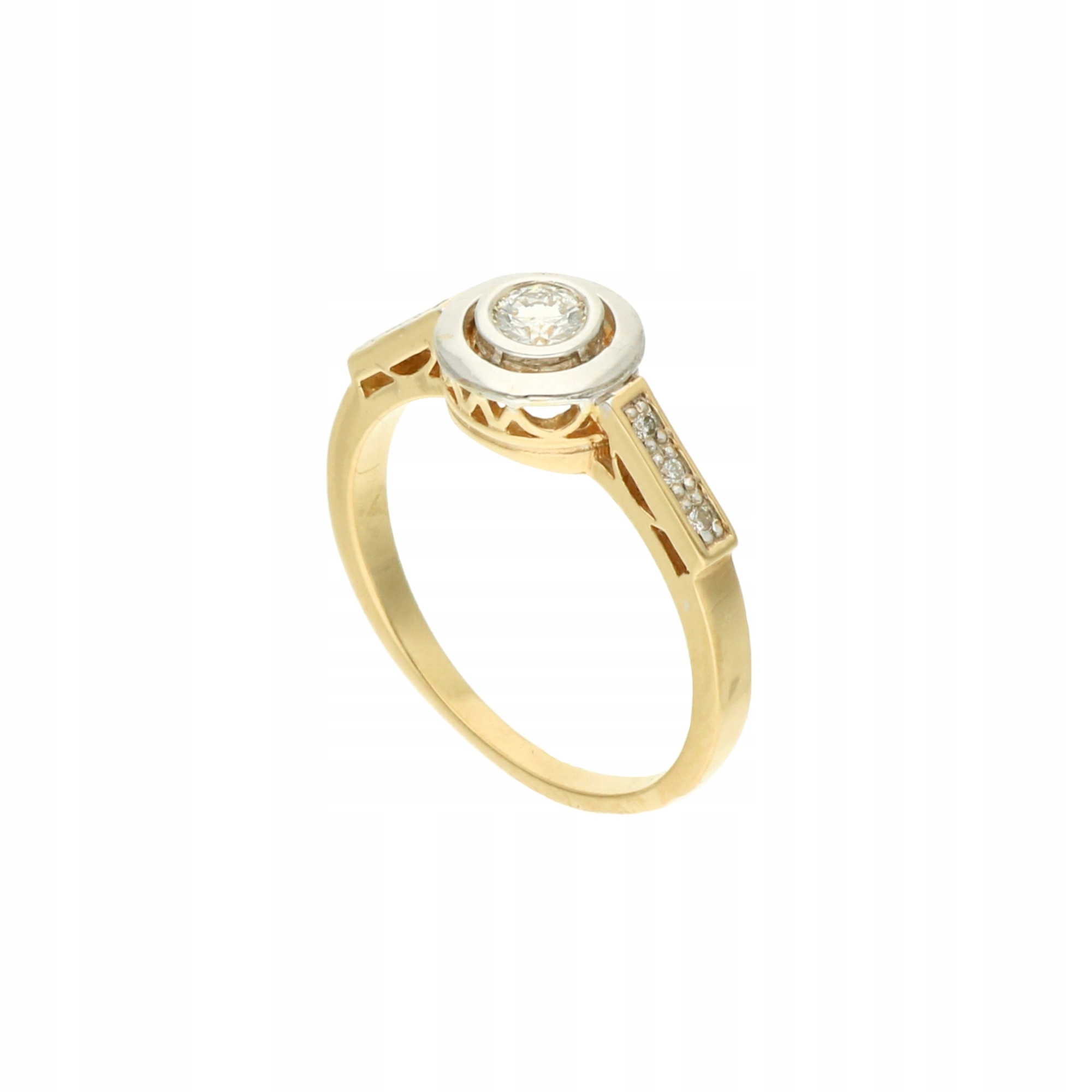 Zlatý prsteň s diamantmi 0,23 ct 585 14K