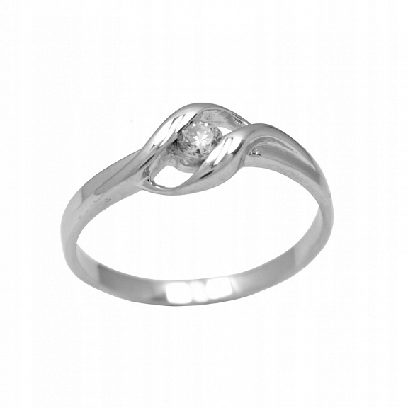 Zlatý prsteň s diamantom 0,12 ct VÝROBCA