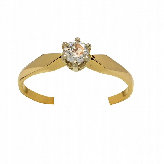 Zlatý prsteň s diamantom 0,24 ct. Výrobca