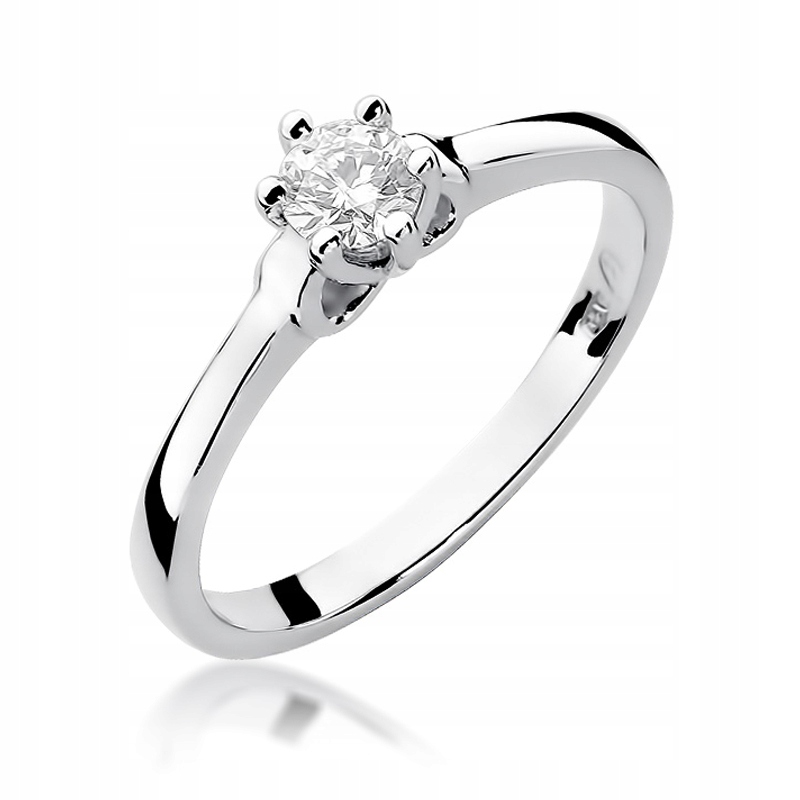 Zlatý prsteň s diamantom 0,30 CT gravírovaný ZDARMA